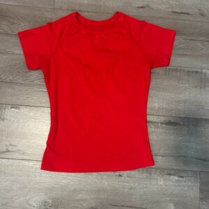 Form Fitting Bright Red Baby Tee (Size S)